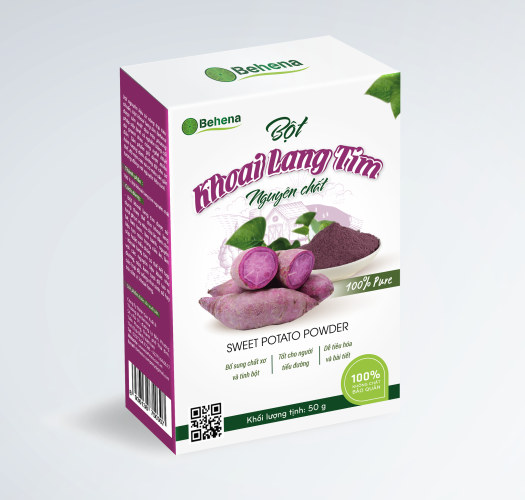 BỘT KHOAI LANG TÍM – Giúp cải thiện sức khoẻ đường ruột, bổ sung chất xơ, vitamin và khoáng chất, làm khẩu phần ăn dặm cho bé (50g)