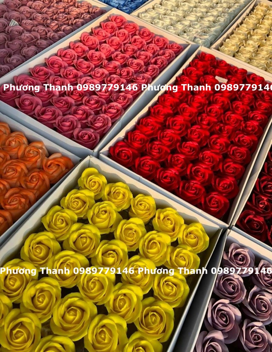 Hoa hồng sáp thơm, hộp 50 bông