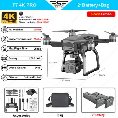 SJRC F7 Pro 4K Camera Drone 3 Axis Gimbal Profesional 5G GPS Brushless Motor Quadcopter Max Flight Time is 25 Minutes RC Dron (2)
