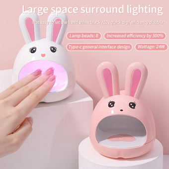 Lilycute 24W xách tay làm móng tay Mini Đèn UV đèn USB gel UV không có bàn tay đen nhanh chóng khô dụng cụ làm móng nghệ thuật