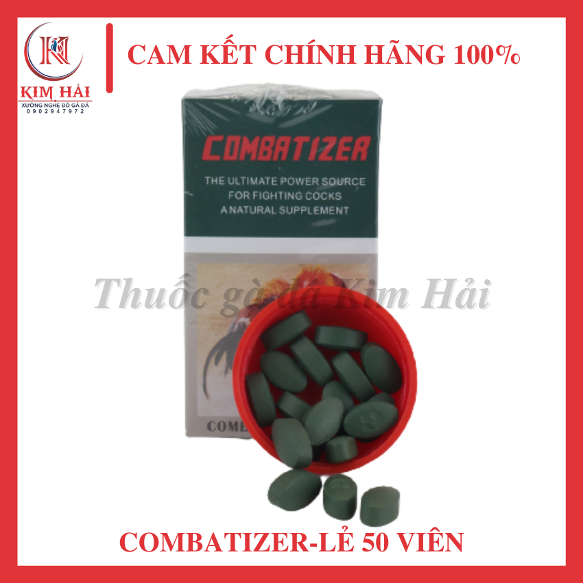 COMBATIZER- [lẻ 50v viên ]-[cho gà uống trực tiếp]-bồi bổ sức khỏe ,tăng cường thể lực,Vitamin B12 duy trì sự khỏe mạnh của quá trình trao đổi chất cho chiến kê.