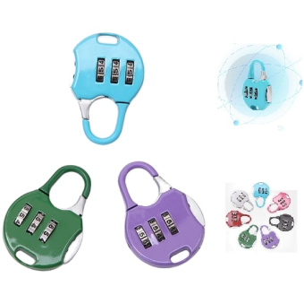 COMBO 03 Ổ KHOÁ DU LỊCH DỄ THƯƠNG NHIỀU MÀU_Khoá mã số, Khoá nhỏ dễ thương Khoá mini Khoá du lịch Khoá hành lý khoá Vali khoá ba lô khoá cặp táp khoá tủ khoá két mini khoá cặp táp khoá túi xách khoá giỏ xách