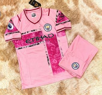 Bô Quần Áo Bóng Đá Man City Màu Hồng Thun Cao Cấp 2022