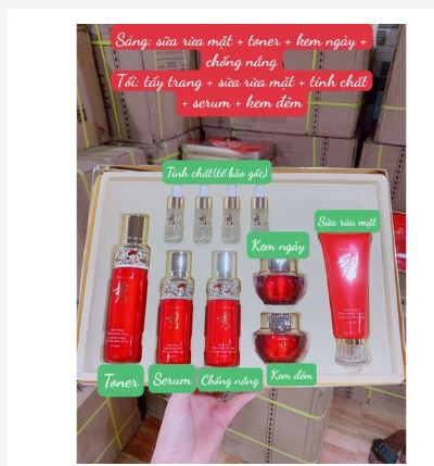 Bộ mỹ phẩm lanhua hàn quốc cao cấp 7in1 dưỡng trắng da mờ nám tàn nhan