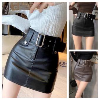 Chân váy da kèm đai 3 màu siêu hot, Váy Chữ A Da , chân váy da có quần trong thiết kế cực đẹp (hàng cao cấp)