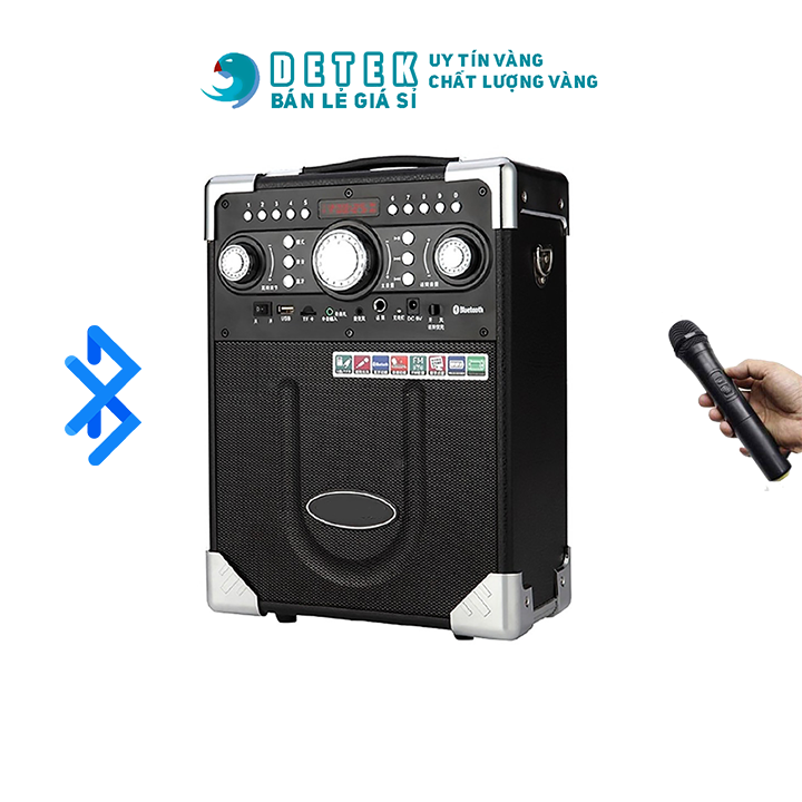 Loa bluetooth karaoke xách tay S8 tặng kèm micro không dây
