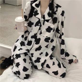 Set Bộ Pijama Bò Sữa DD From Rộng Unisex Lapi VN, Đồ Bộ Mặc Nhà Tay Dài Freesize F547