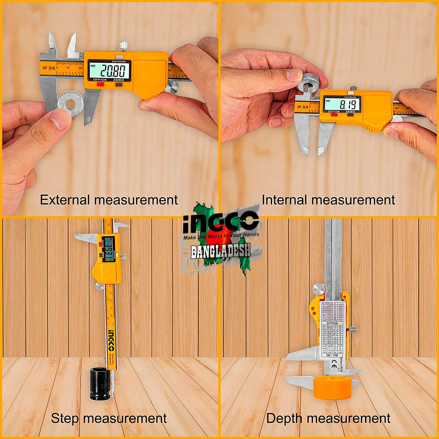 Digital Vernier Caliper 8" Ingco hdcd28200 7 Digital Vernier Caliper 8" Ingco hdcd28200