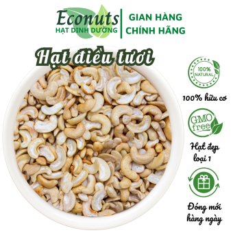 Hạt điều tươi vỡ nhân trắng hữu cơ ECONUTS làm sữa hạt gói 500gr