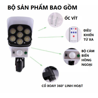 Đèn năng lượng mặt trời cảm ứng ánh sáng mô hình camera