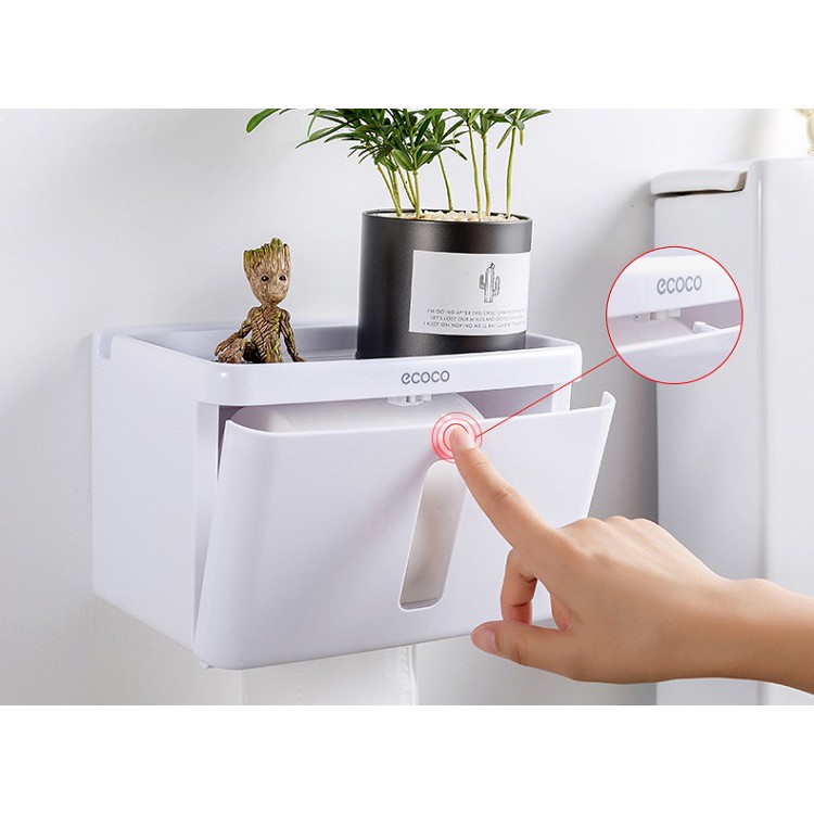 Hộp đựng giấy vệ sinh đa năng ECOCO mẫu mới