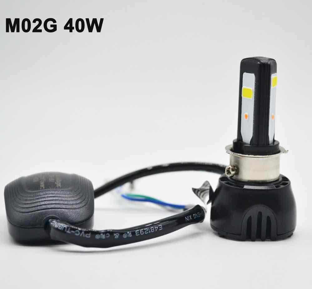 ĐÈN PHA 3 LED ÁNH SÁNG TRẮNG CHO XE MÁY, OTO, XE ĐIỆN 40W CHÂN H4 BẢO HÀNH 12 THÁNG ( CÓ VIDEO )