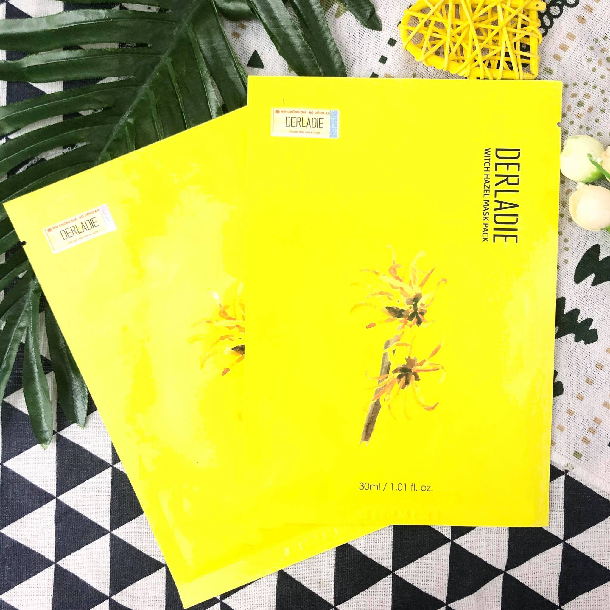 Mặt Nạ Derladie Cây Phỉ Giảm Mụn, Dưỡng Dáng Da Derladie Witch Hazel Mask Pack 30ml