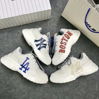 GIÀY SNEAKER MLB NY CHỮ VÀNG , giày thể thao độn đế đẹp