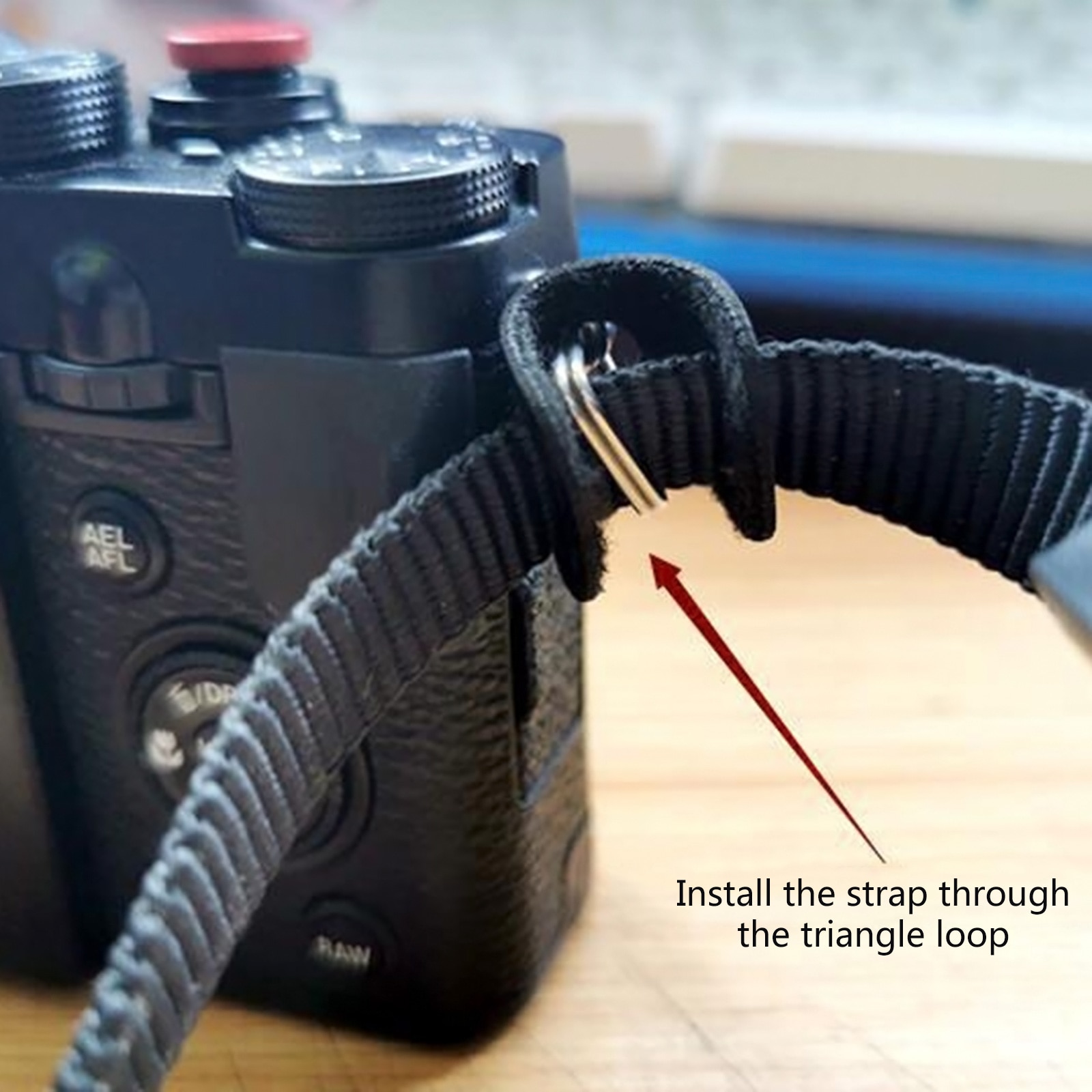split ring camera strap