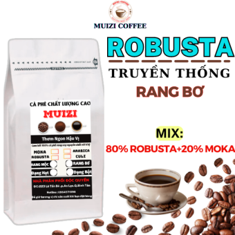 Cà phê hạt nguyên chất, cà phê hạt ROBUSTA rang bơ 500g loại truyền thống ktg