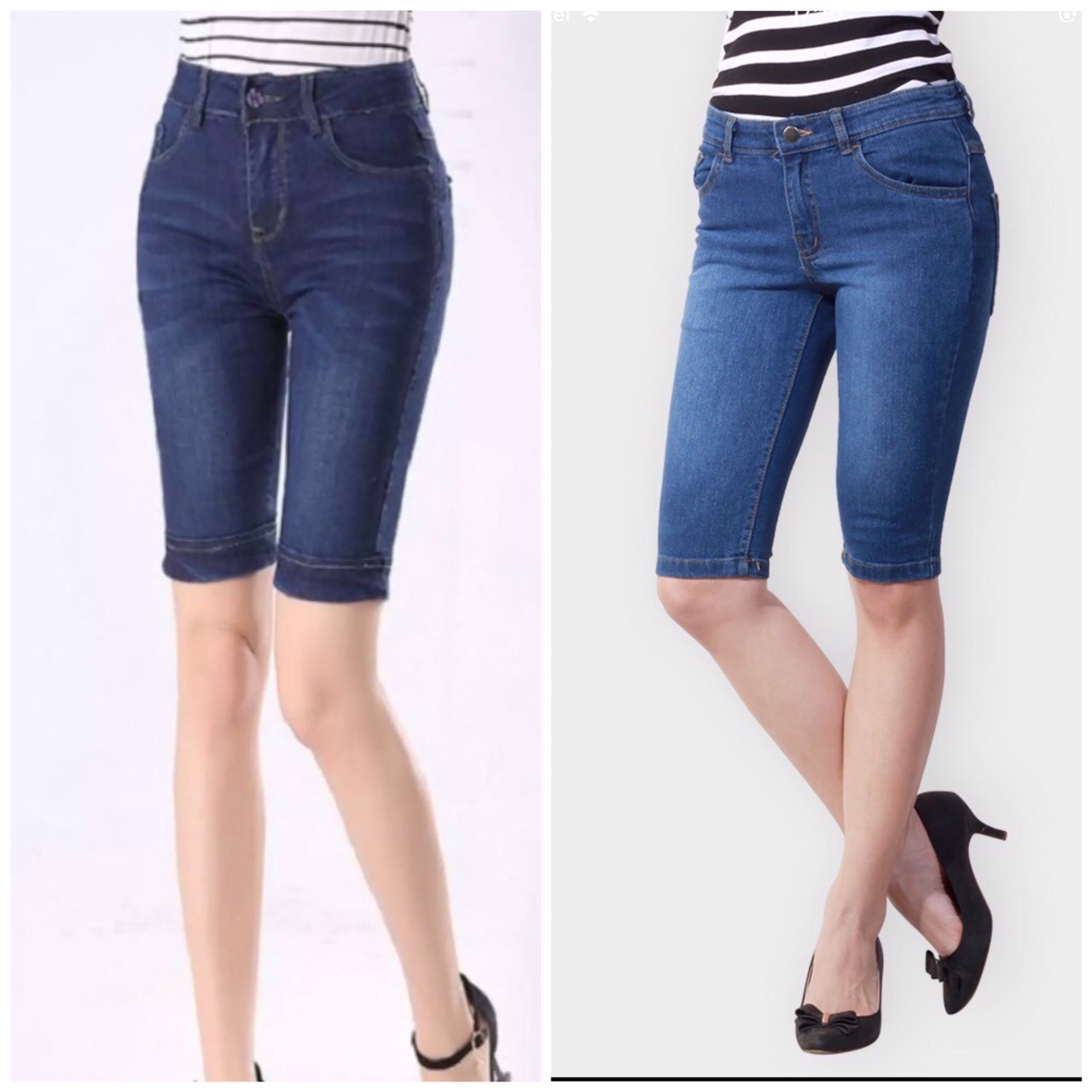 Quần jeans nữ ngố,quần jean nữ lửng co giãn tốt
