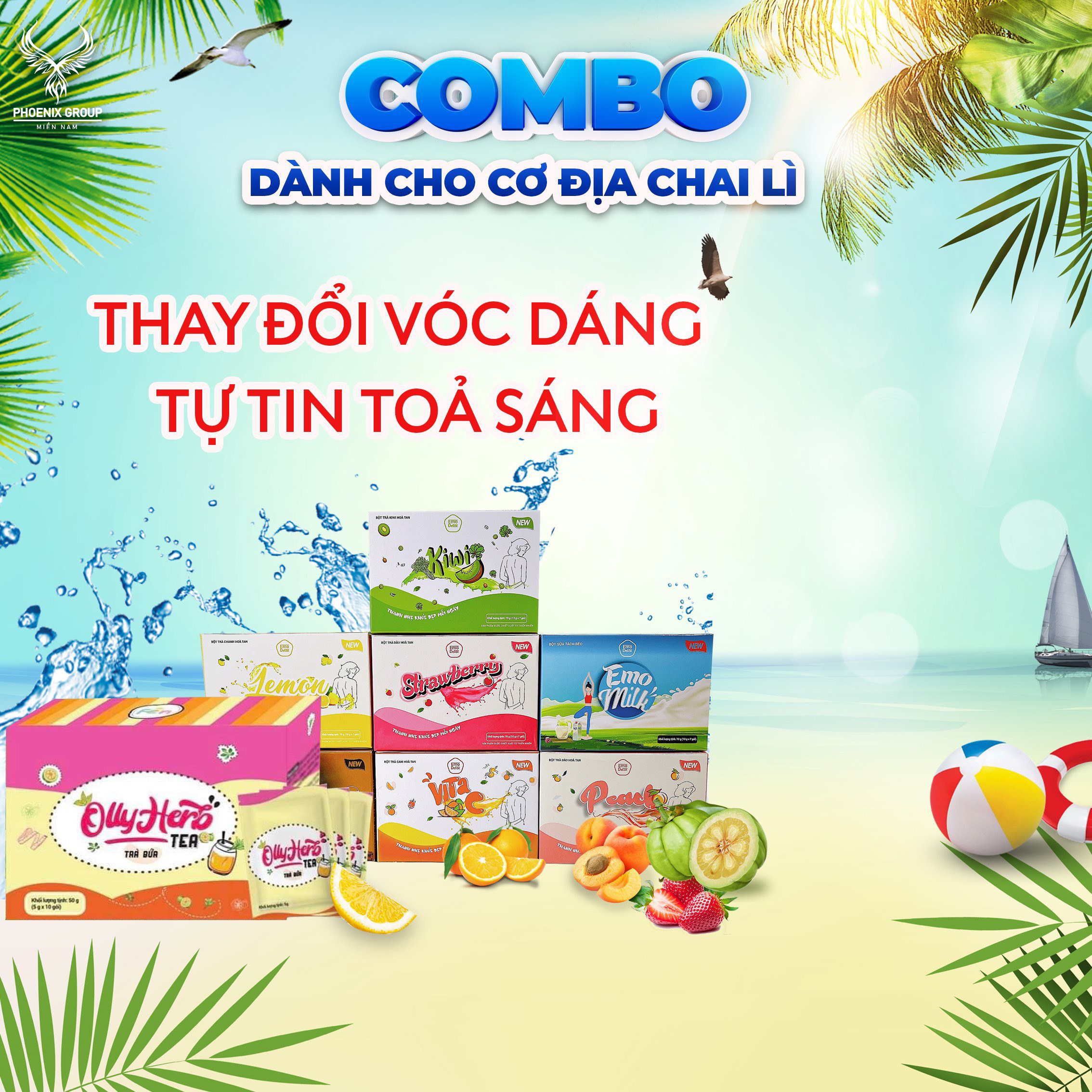 Combo 3hộp Emo-detox Nước Trái Cây Giảm cân
