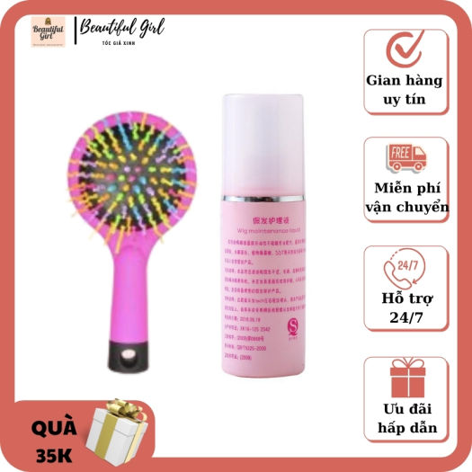 COMBO XỊT DƯỠNG TÓC + LƯỢC CHẢI TÓC GIẢN <3