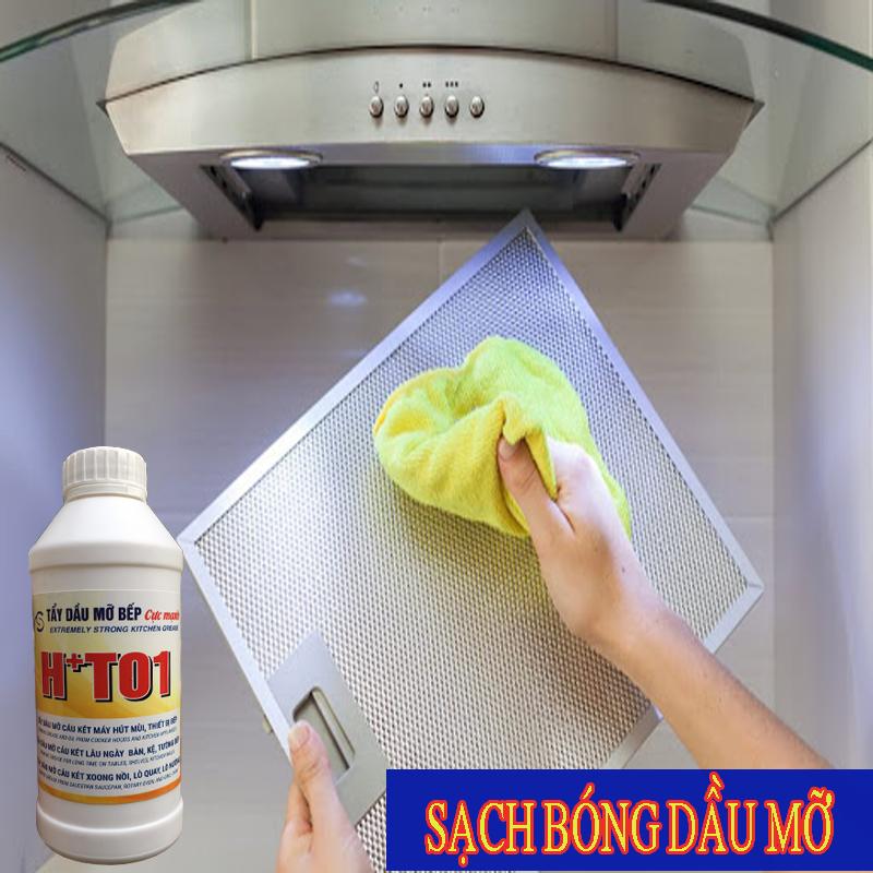 Tẩy dầu mỡ bếp cực mạnh ht01, tẩy dầu mỡ hút mùi cáu két lâu ngày, tẩy dầu mỡ bếp ăn công nghiệp ht01-500ml