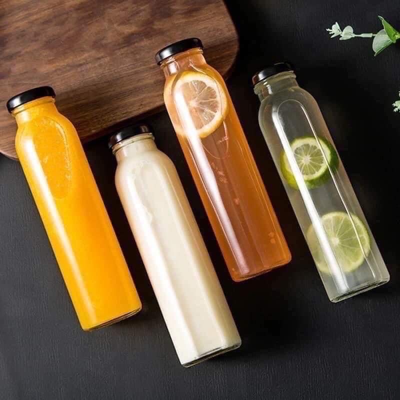 Combo 5 Chai thủy tinh tròn cao 350ml