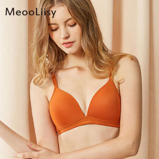 MeooLiisy Front Buckle Plus Size Bras for Women Wireless Thin Cup