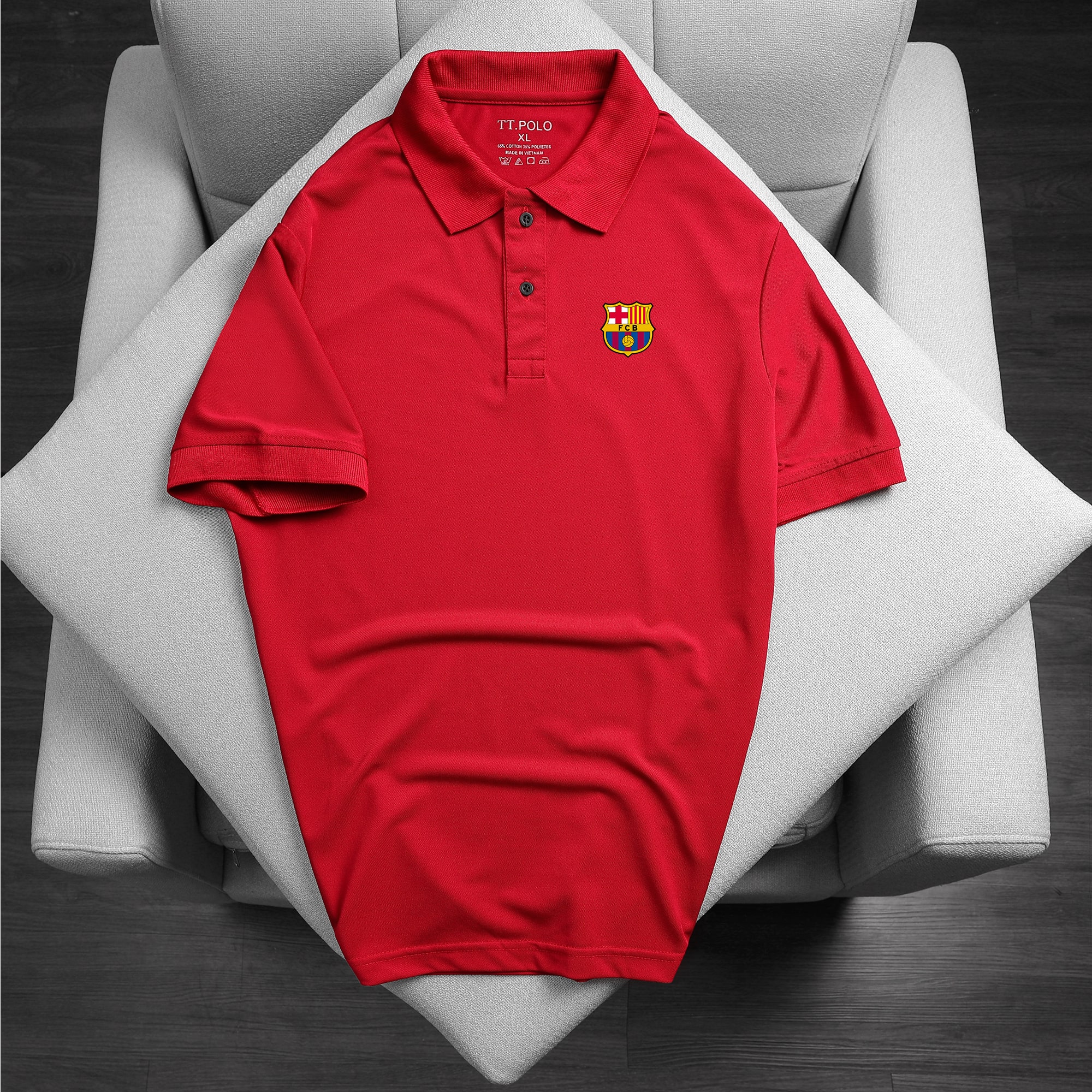 Áo thun POLO nam in logo đội bóng vải cá sấu cotton cao cấp, áo thun nam cổ trụ cao cấp nhiều màu, áo polo, áo thun cổ trụ, áo thun nam, áo polo nam nhiều màu