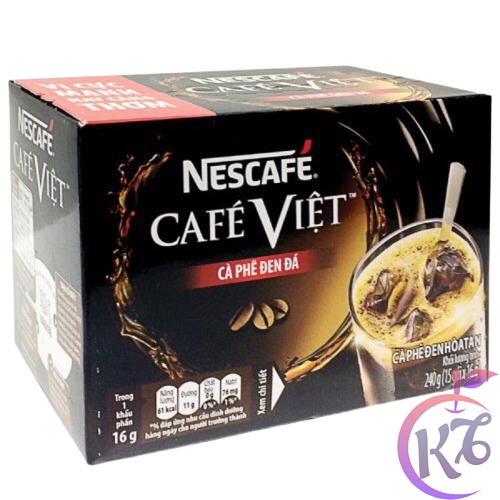 [FreeShipMAX] Nescafe Việt đen đá hộp 15 gói x 16g (240g) - cà phê Việt, cafe đen đá hòa tan date mới - coffee