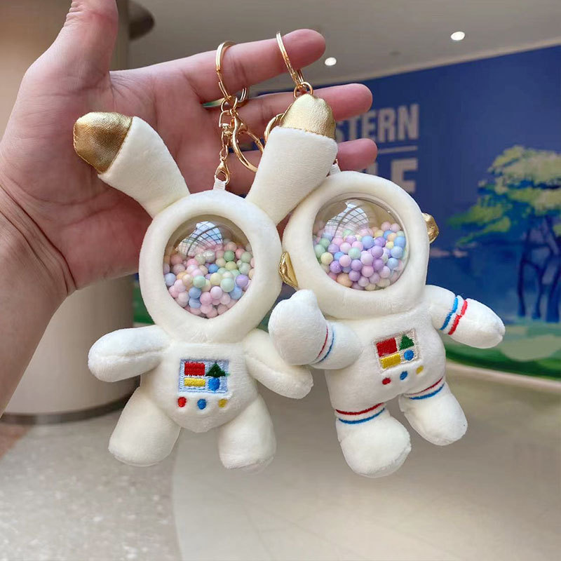 5pcs Women's Space Galaxy Astronaut Rabbit Keychain