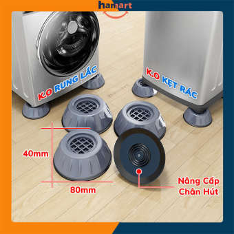 COMBO 4 Chân Đế Máy Giặt Chống Rung Chống Ồn Kê Tủ Lạnh Bàn Ghế Nội Thất Chịu Tải Lớn Tiện Lợi