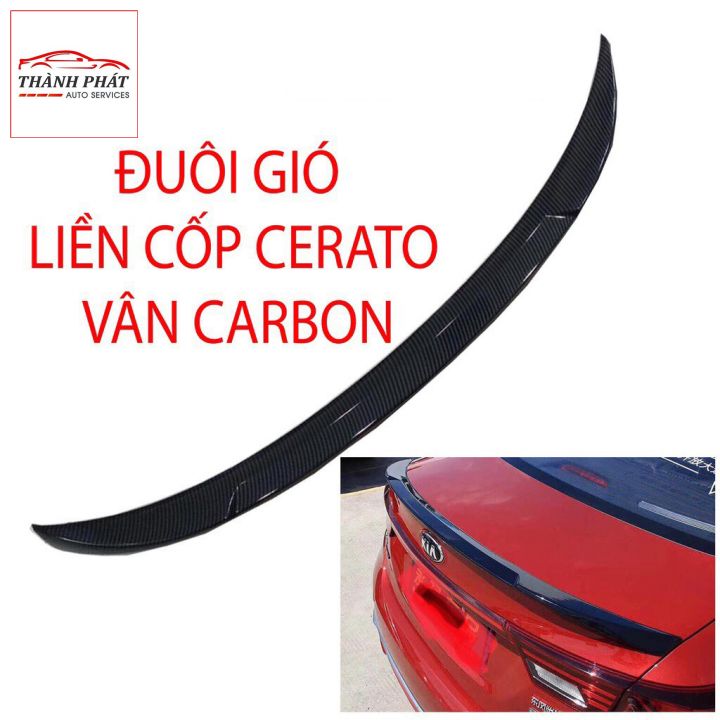 Đuôi gió, cánh lướt gió kia cerato 2019-2021, k3 2022, chất liệu nhựa abs vân carbon cao cấp