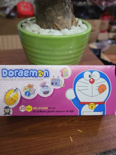 01 Hộp 20 Cây Bút Gel Doremon mực Tím (ngòi 0,5mm)
