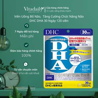 Viên Uống Bổ Não, Tăng Cường Chức Năng Não DHC DHA 30 Ngày 120 Viên
