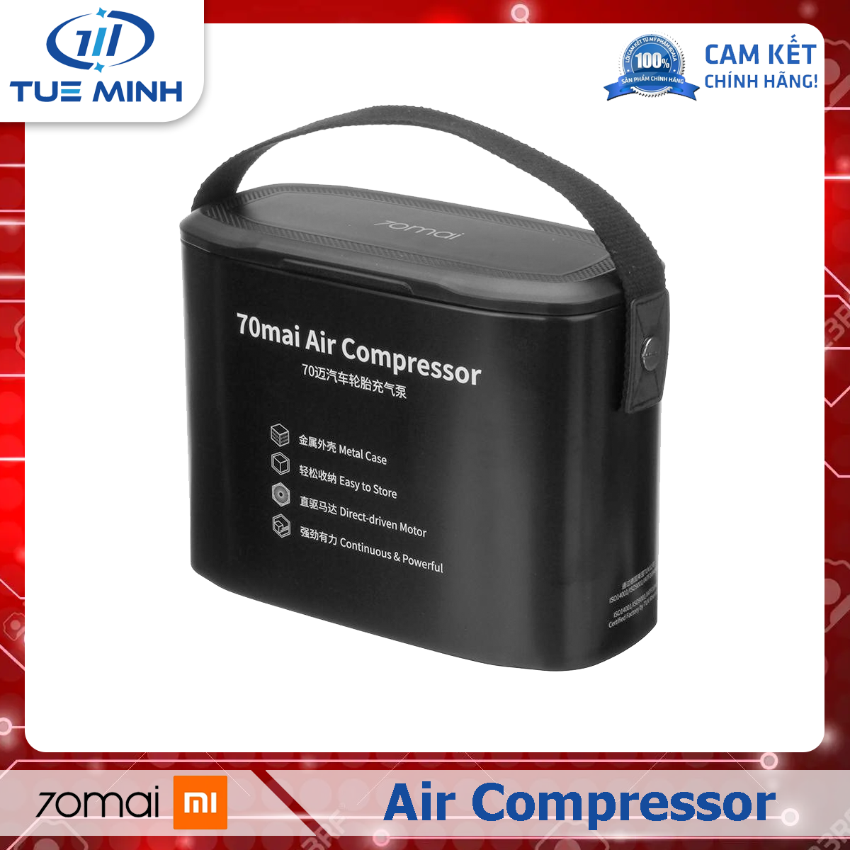 Bơm lốp Mini dùng cho ô tô xe hơi 70mai Air Compressor TP01