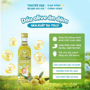 Date 2026 Dầu oliu / olive nguyên chất Thuyền Xưa cho bé ăn dặm 65ml