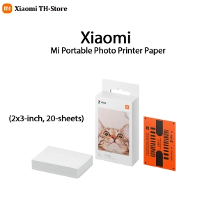 สินค้า 【รับประกันของแท้100% +พร้อมส่งจากกรุงเทพ】Xiaomi Mi Portable Photo Printer Paper (2x3-inch, 20-sheets) กระดาษพิมพ์