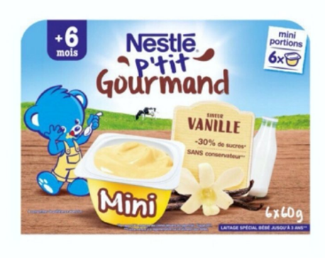 Váng sữa nestle pháp vị vani 6m+ lốc 6 hũ