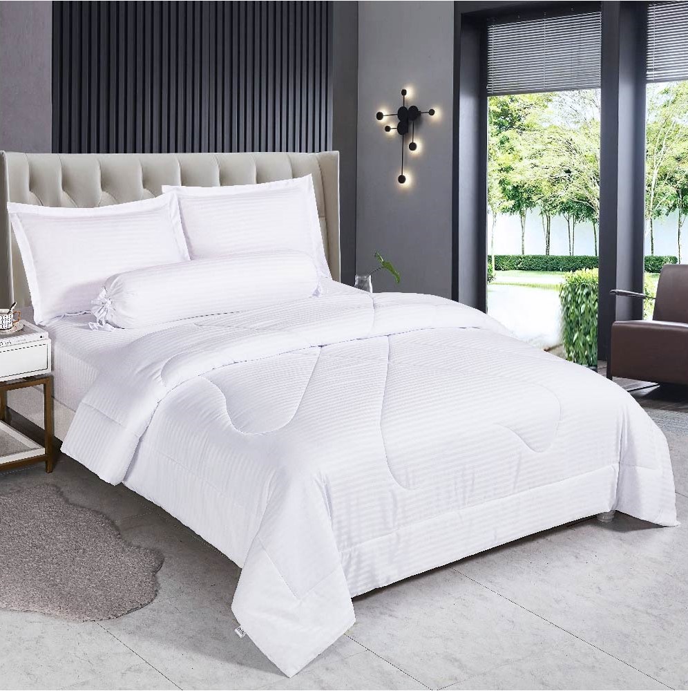 Bộ Drap, Áo Gối Kèm Mền NIN Classic Trắng - 180056 (nhiều kích cỡ)