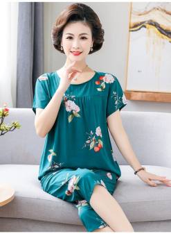 Bộ mặc nhà trung niên chất vải lanh- đồ bộ trung niên nữ