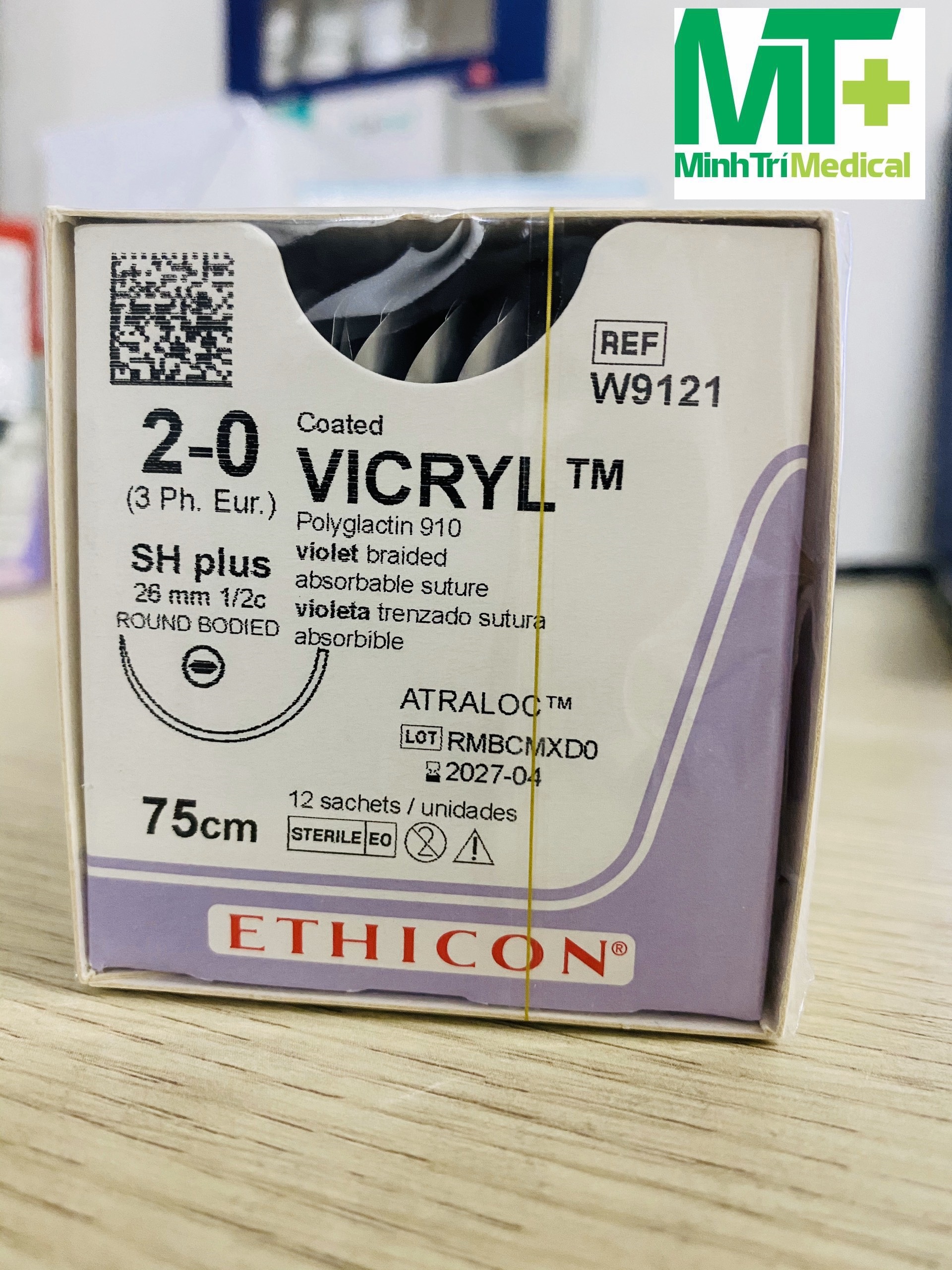 Chỉ khâu phẫu thuật vicryl 2/0 w9121