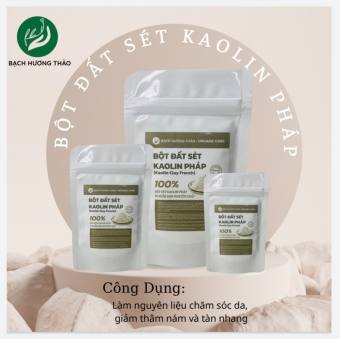 BỘT ĐẤT SÉT KAOLIN PHÁP (Kaolin Clay French), bột mặt nạ tự nhiên dưỡng trắng làm đẹp, bạch hương thảo