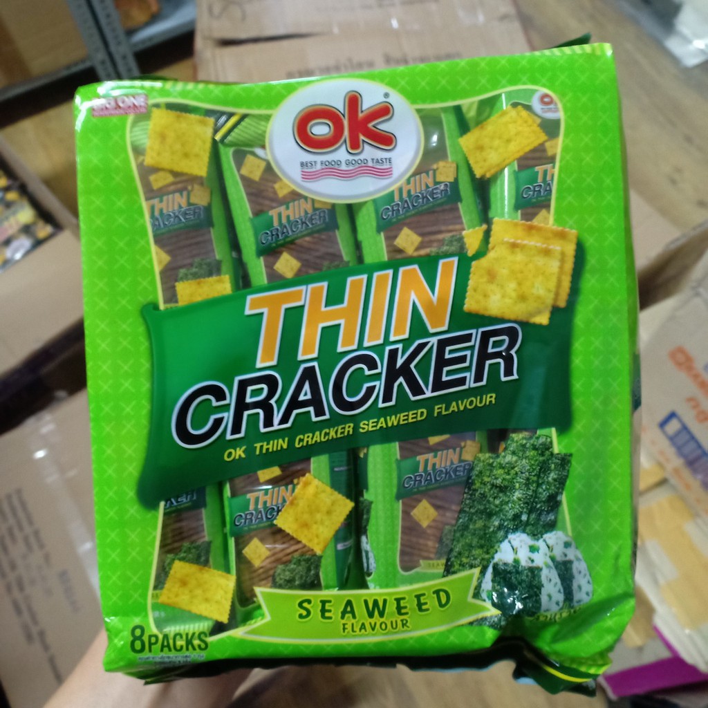 Bánh quy ok thin cracker thái lan 256g đủ vị