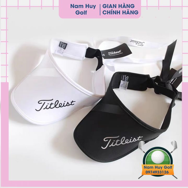 💥CHÍNH HÃNG💥Mũ Golf  Nam Nữ Titleist Chống Nắng, Thoát Mồ Hôi, Chống Nước Từ Ngoài, Mũ Thể Thao Nửa Đầu Có Nơ, Hàng Nhập Khẩu Cao Cấp- Đen/Trắng/Xanh Than⚡Nam Huy Golf⚡