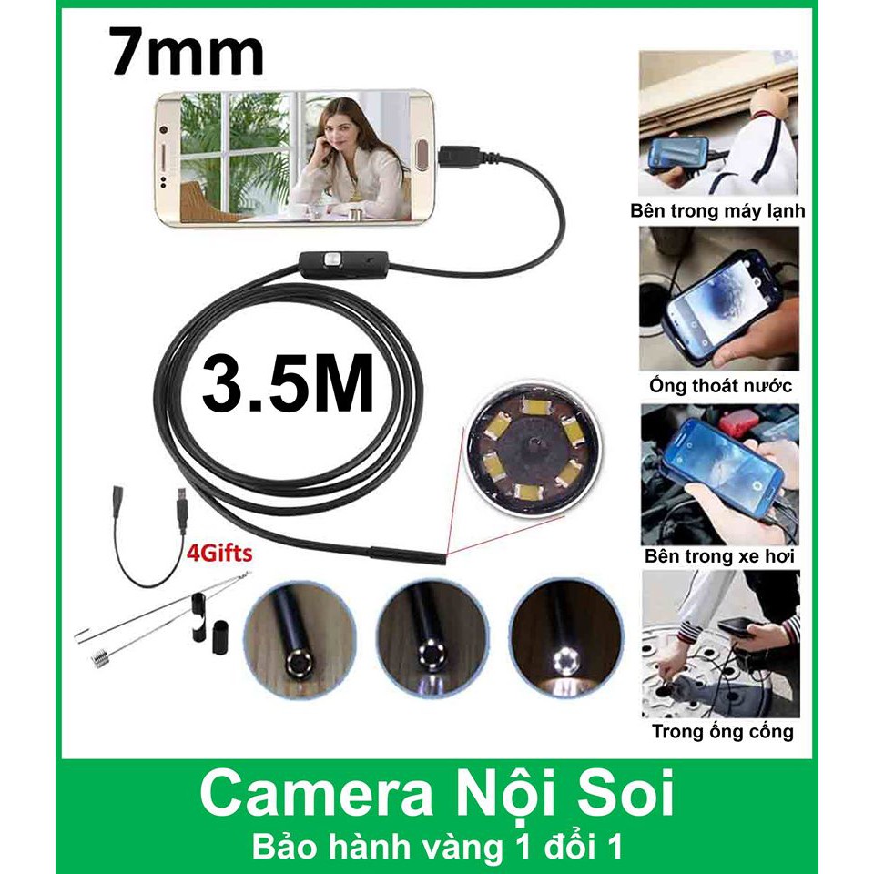 Camera nội soi cầm tay cho Android đường kính 5.5mm chiều dài 1M chống nước IP67 M723