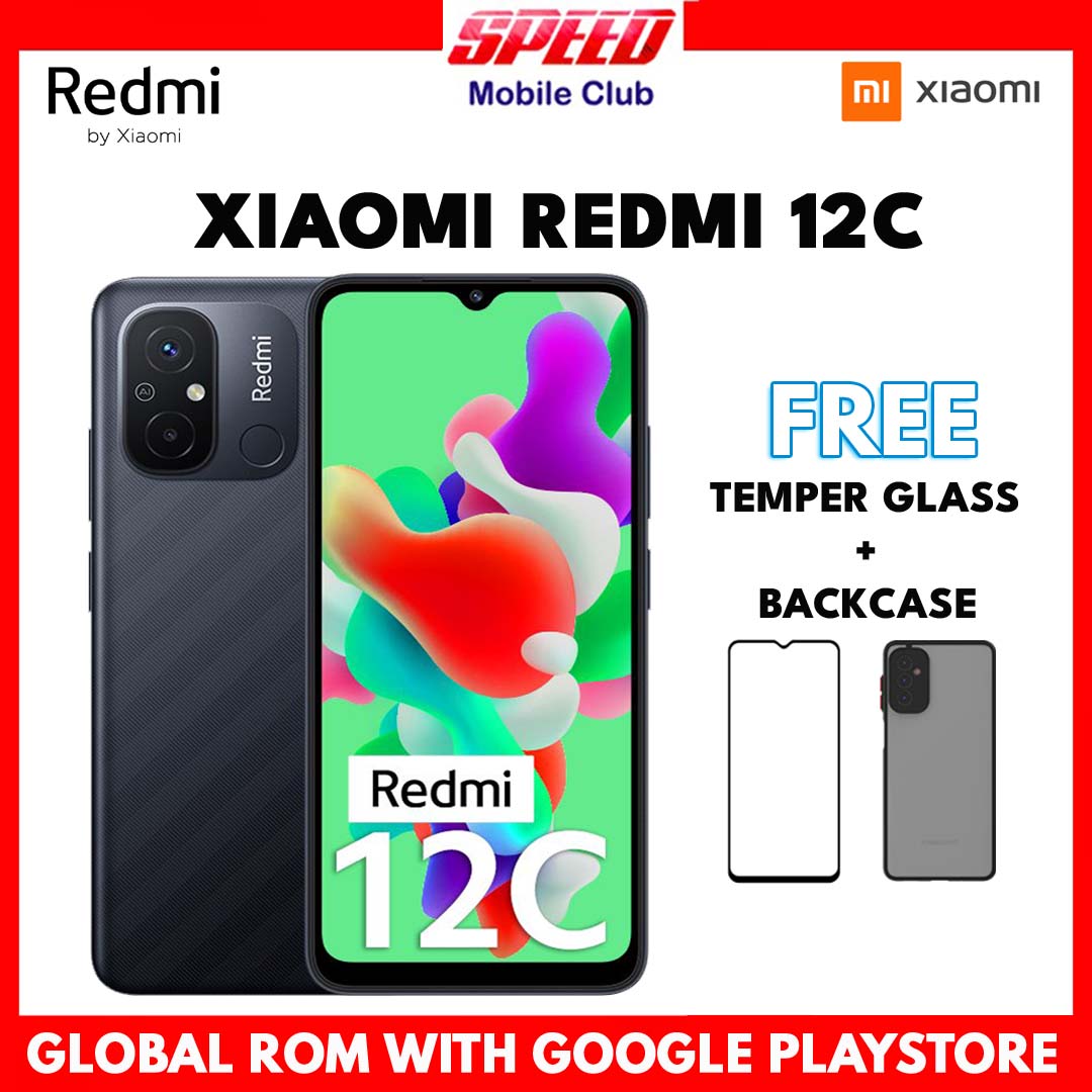 Xiaomi Redmi 12C | 4GB+128GB | 6GB+128GB | Global ROM | Brand New With Warranty | FREE TEMPER GLASS+BACK CASE OR DISCOUNT PRICE