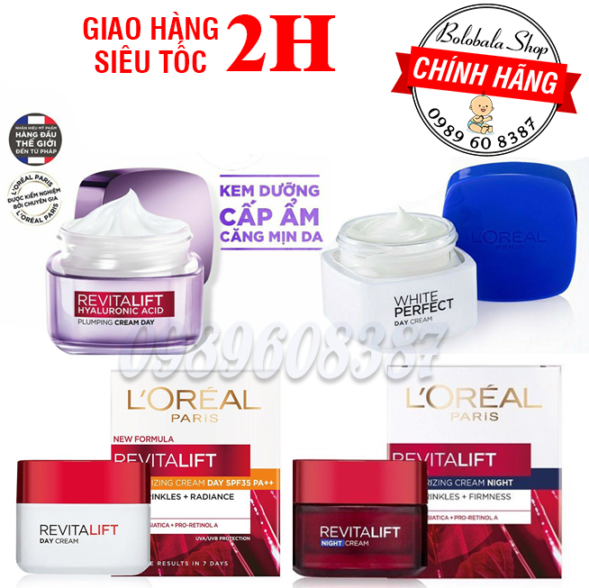 Kem Dưỡng Ngày/ Đêm/ Trắng Da Chống Lão Hoá Loreal Săn Chắc Da Và Giảm Nếp Nhăn 15ml - 20ml
