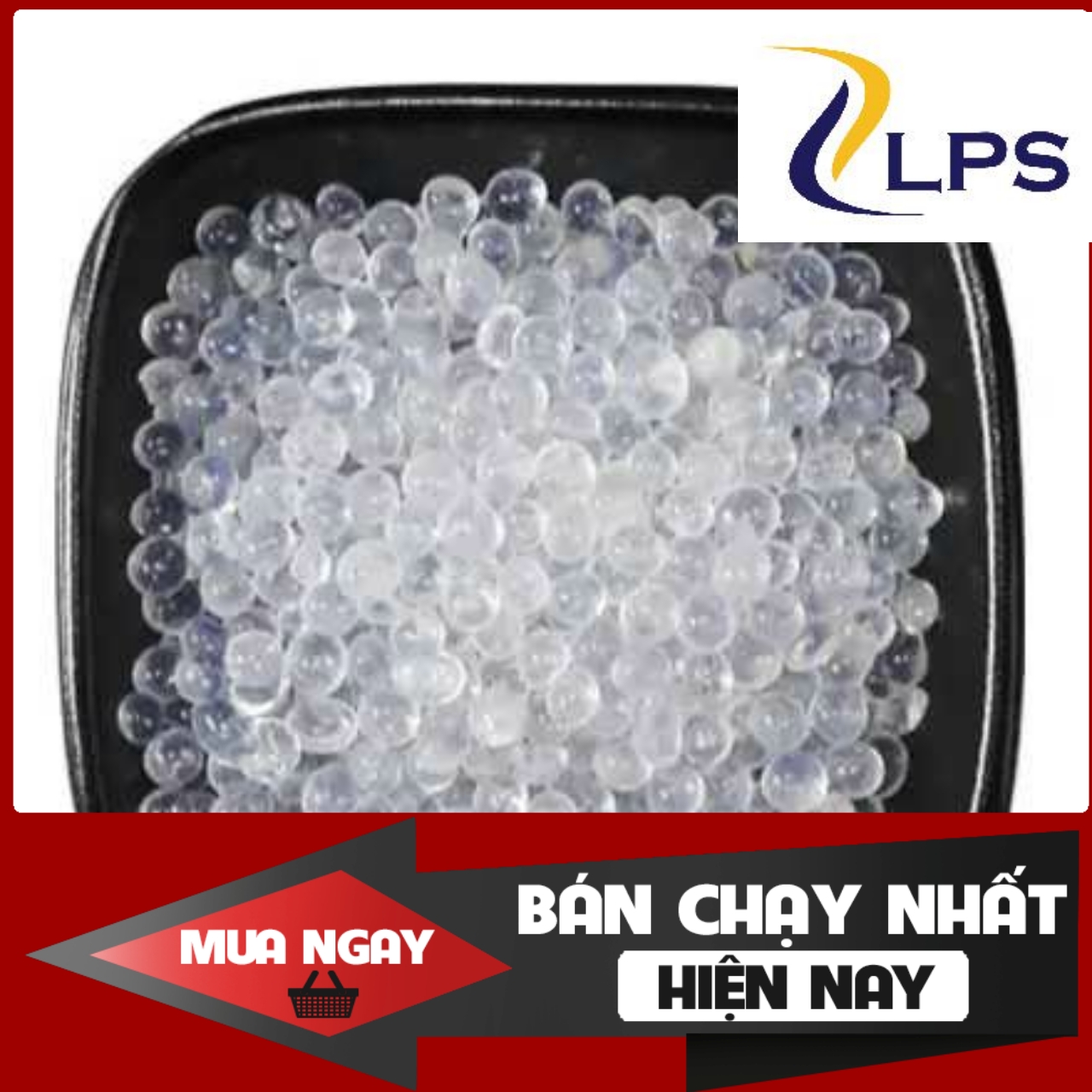 1 kg hạt hút ẩm dạng rời, silica gel màu trắng