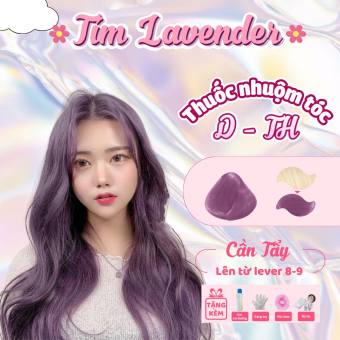Thuốc Nhuộm Tóc Tím Lavender Màu Tóc Tự Nhiên Trẻ Trung Năng Động - Thuốc Nhuộm Tóc Collagen