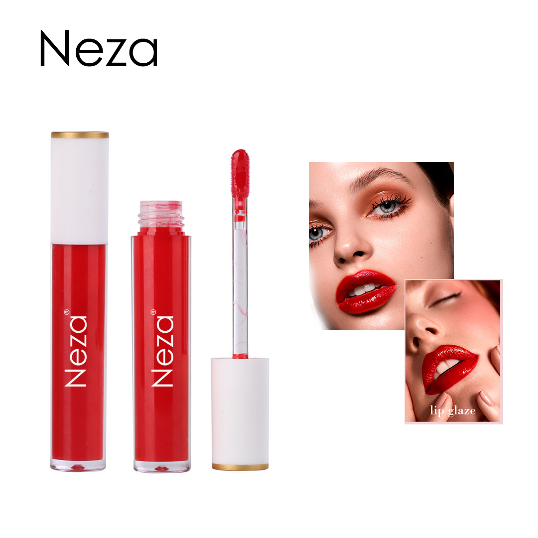 Gambar Neza Bright Lipstick Long lasting Lip Gloss Plump Lip Tint 24 hour Moisturizing Daily Lip Glaze Makeup Transparent Glitter