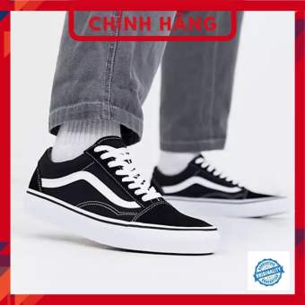 GIÀY CHÍNH HÃNG Vans Old Skool trainers Black White VN